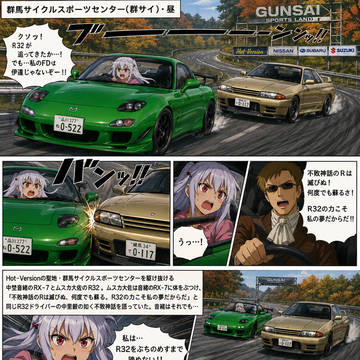中埜音緒VSムスカ大佐による群サイのレースイメージ