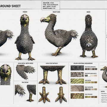 Ark Creature turnarounds