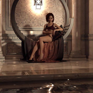 At the bathhouse