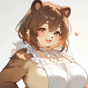 裸エプロン　狸さん