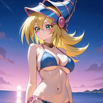 夜の海と魔術師の少女