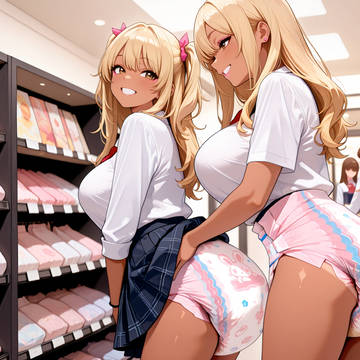 おむつ少女_085(ギャル・買い物?)
