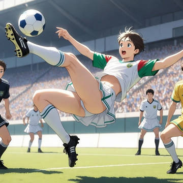 ミニスカートでサッカー