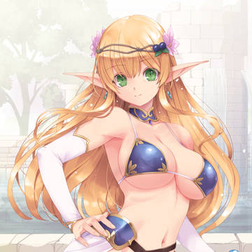水浴びエルフ2
