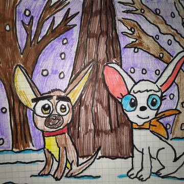 Papi y Dolly en invierno