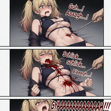 お腹すっごく痛いよぉ～…