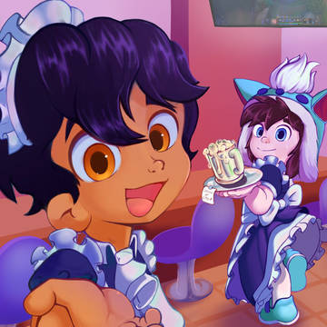 Millio and Nunu Maid Coffe
