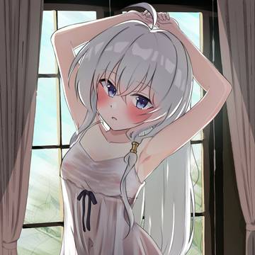 伸びーってしてるイレイナさん