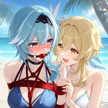 Eula and Lumine in swimsuit #2