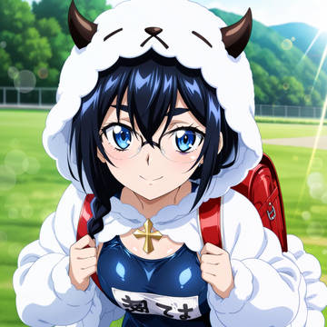 陰キャ)羊スク水ちーちゃん♡♡