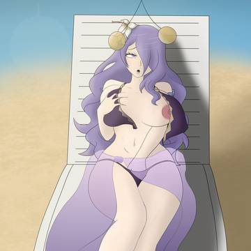 Camilla Hypnotized on the Beach