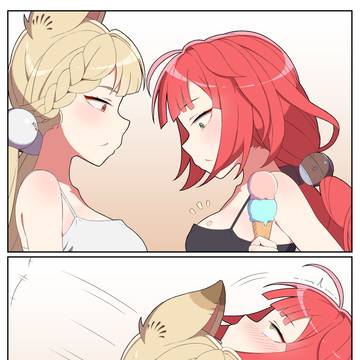 ウサギと百合とアイス