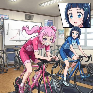 固定ローラー台でもがくひまりに隣のローラー台で驚くプリキュア勢