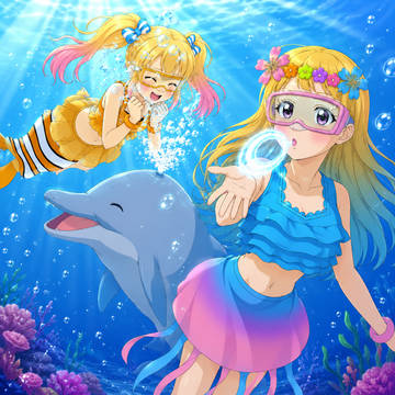 ぶくぶく🫧海底の天使たち🧜♀️