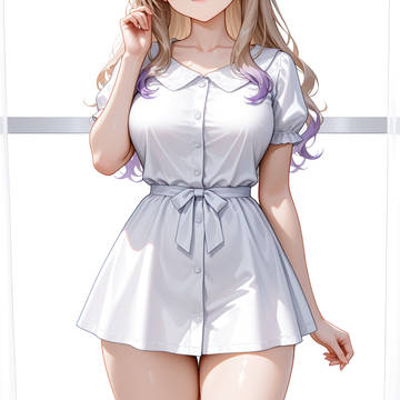 ミニスカ×白ニーソ