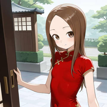 チャイナドレスを着た高木さん