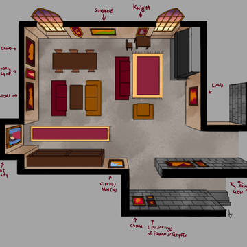 Gryffindor Common Room layout