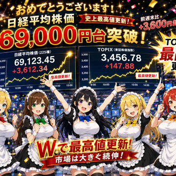 【投信ズ】祝・日経6万9000円＆TOPIX最高値更新！！
