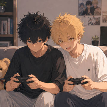 一緒にゲームしてたら寝ちゃった。