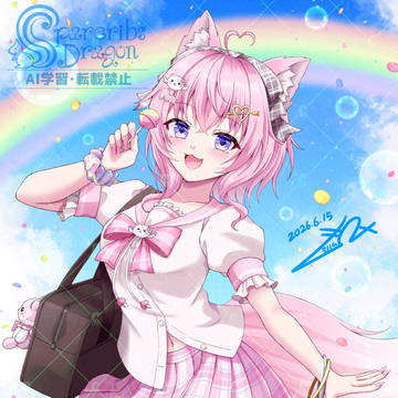 【VTuber】桃葉みりんさん3周年記念イラスト