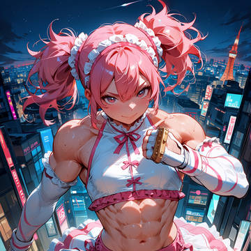 大都会を駆ける魔法少女（武闘派）