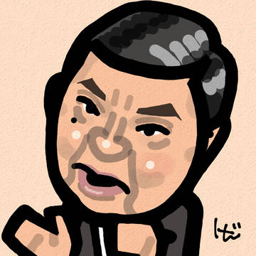 【似顔絵】河野洋平さん(おくやみ)。