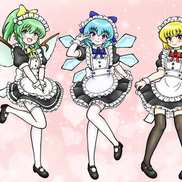 ミニスカメイドの大チルーミア❤
