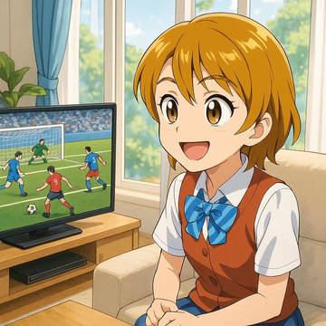 全プリキュア＋αでリビングでサッカー試合を観戦