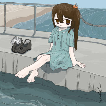 暑い日に散歩