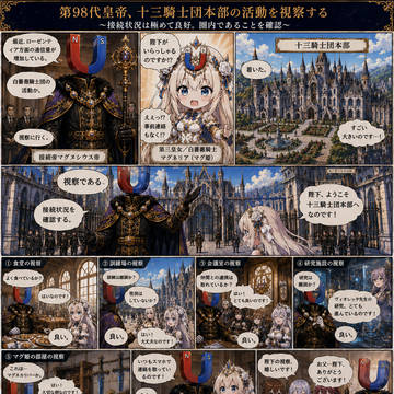 磁石皇帝、マグ姫の様子を視察