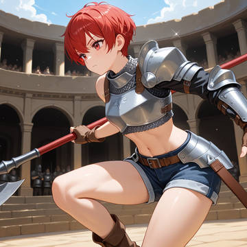 赤毛のハルバートの戦士