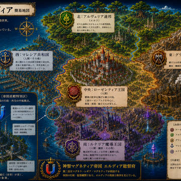 惑星エルディア簡易地図 〜「接続」された世界〜