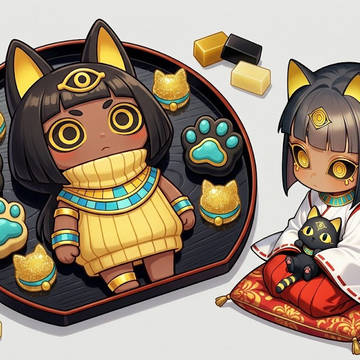 和菓子の日（嘉祥の日）バステトちゃん