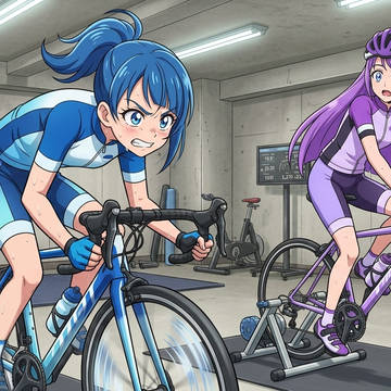 ローラー台で限界でもがくソラちゃんに驚く他のプリキュア達