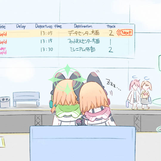 昼下がりの列車待ち