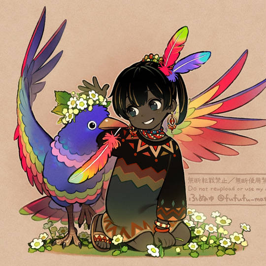 花と羽