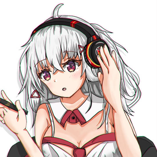 音楽を聴く焼まゆる先生