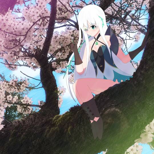 桜とアネモネちゃん