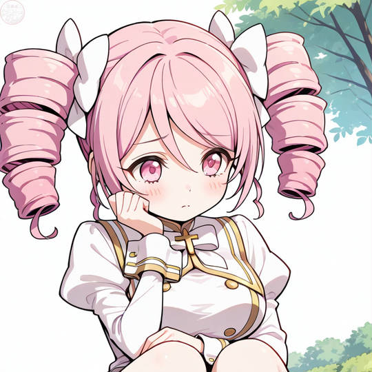 ぴの しゃがみ白パンツ 1