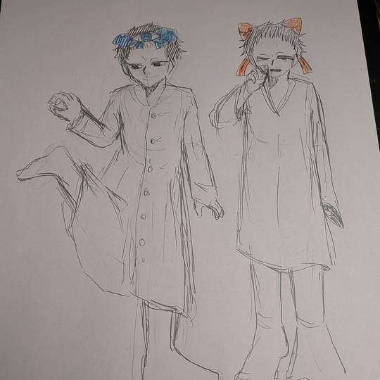 全身鉛筆画