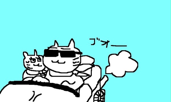 ドライブにゃんこ