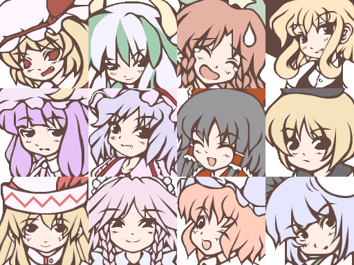 東方顔グラ素材