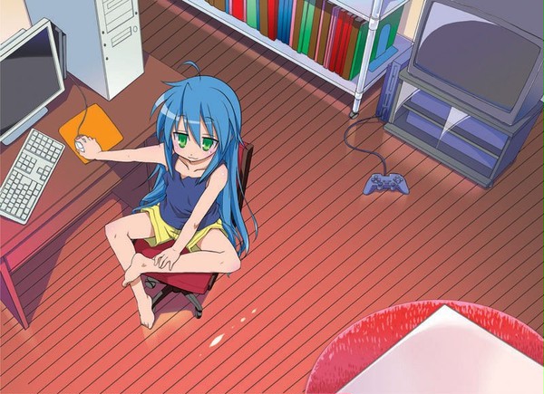 青い髪の人