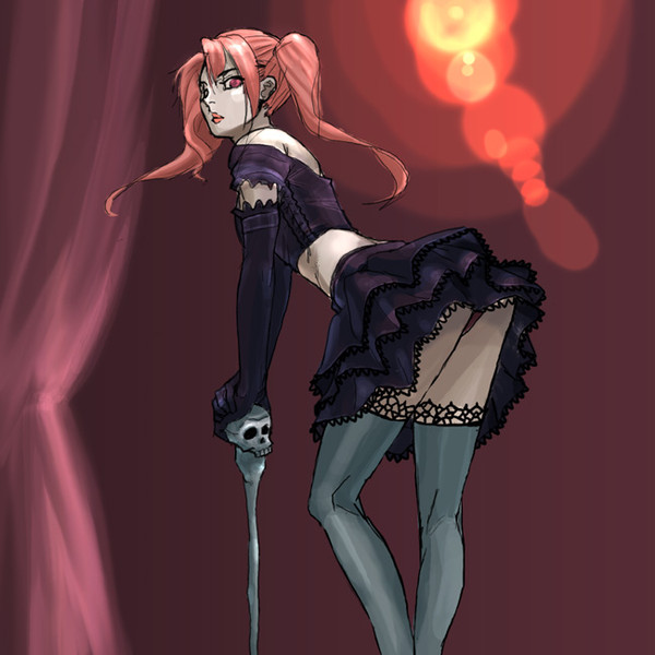 杖をもった乙女