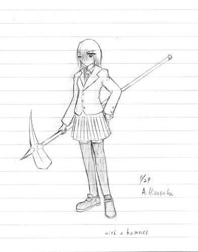 with a hammer