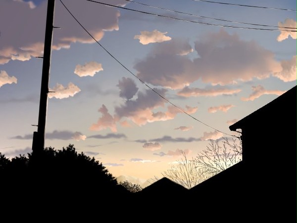 夕日　習作