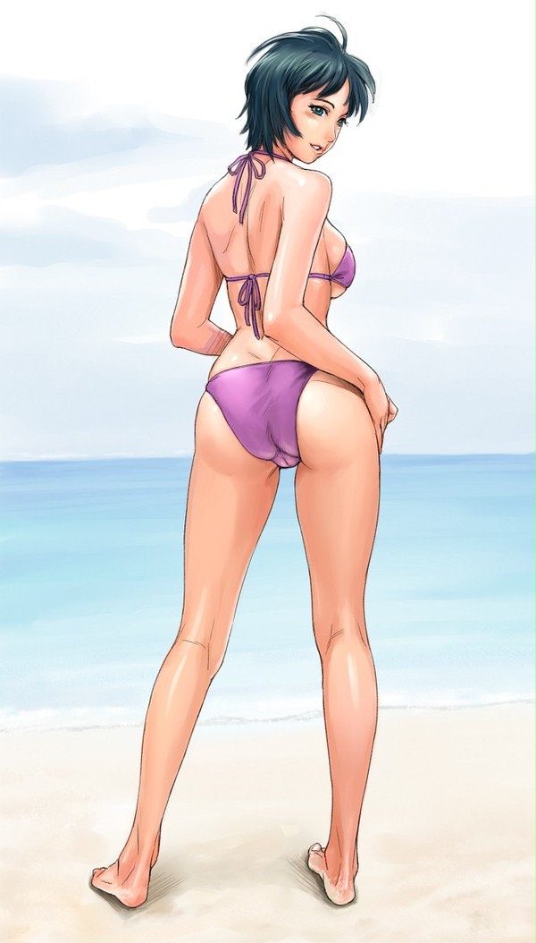 振り向き水着