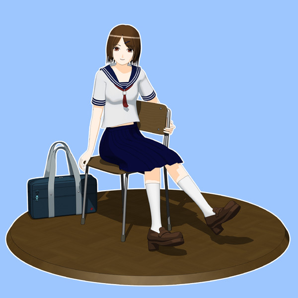 セルシェーディングな女子高生