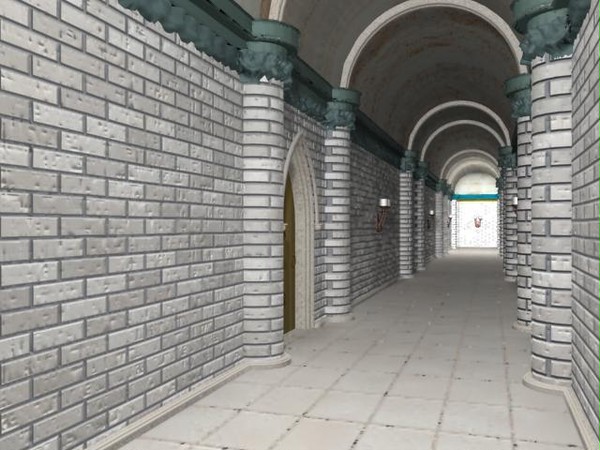 城の廊下？