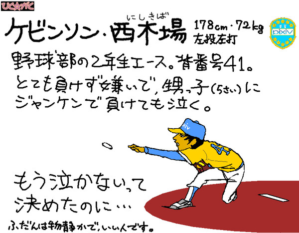 ぴくがく 野球部 高等2年A組 ケビンソン・西木場